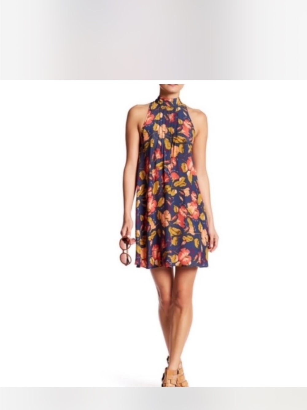 Intimately Free People Beaux Mock Neck Floral Slip Dress XS